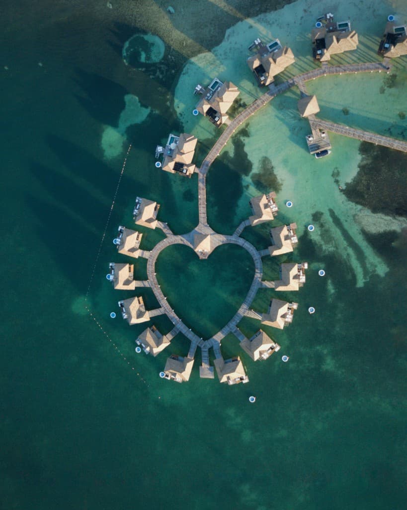Tropical resort pools and beachfront in Montego Bay, Jamaica